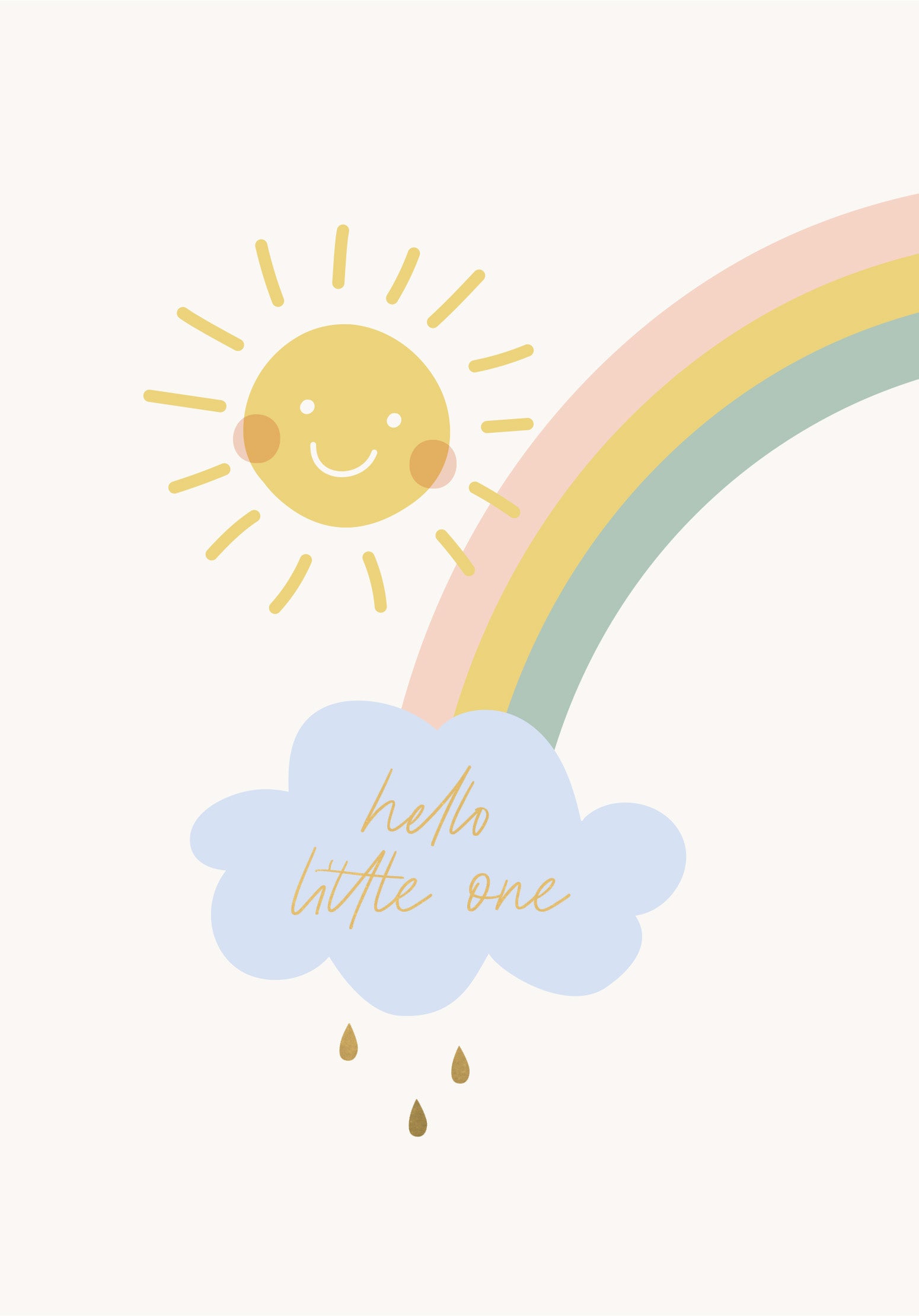 Greeting Card Sunny - Hello Rainbow
